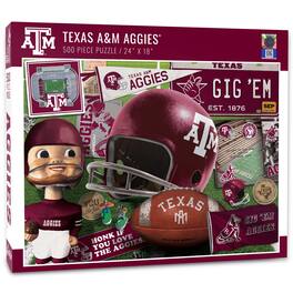 YouTheFan - Texas A&M Aggies 500-Piece Retro Series Puzzle - Multicolor