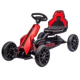 BreeBe - Aosom 12V Electric Go Kart for Kids, Outdoor ride on Toy with Forward/Backward Drive, Adjustable Speed, Age 3-8 - Red