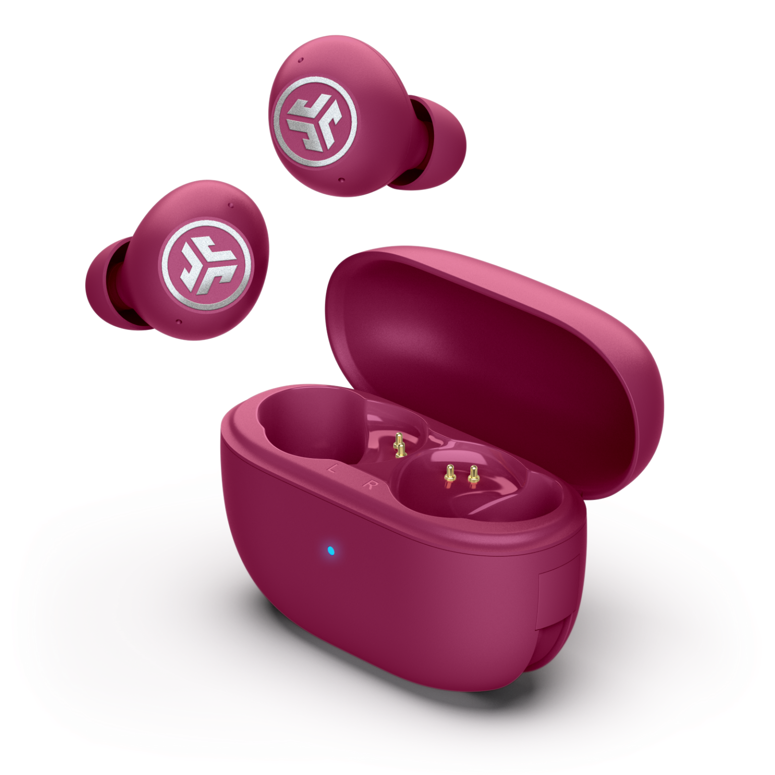 Angle. JLab - Go Pop ANC True Wireless In-Ear Bluetooth Earbuds - Fuchsia.