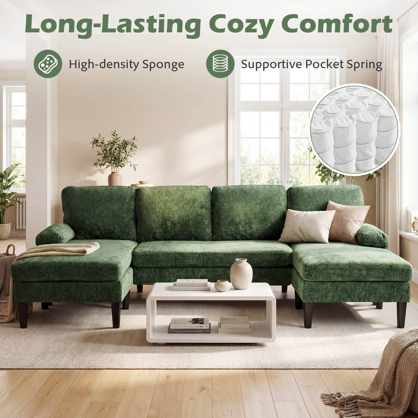 Long-Lasting Cozy Comfort  
High-density Sponge  
Supportive Pocket Spring