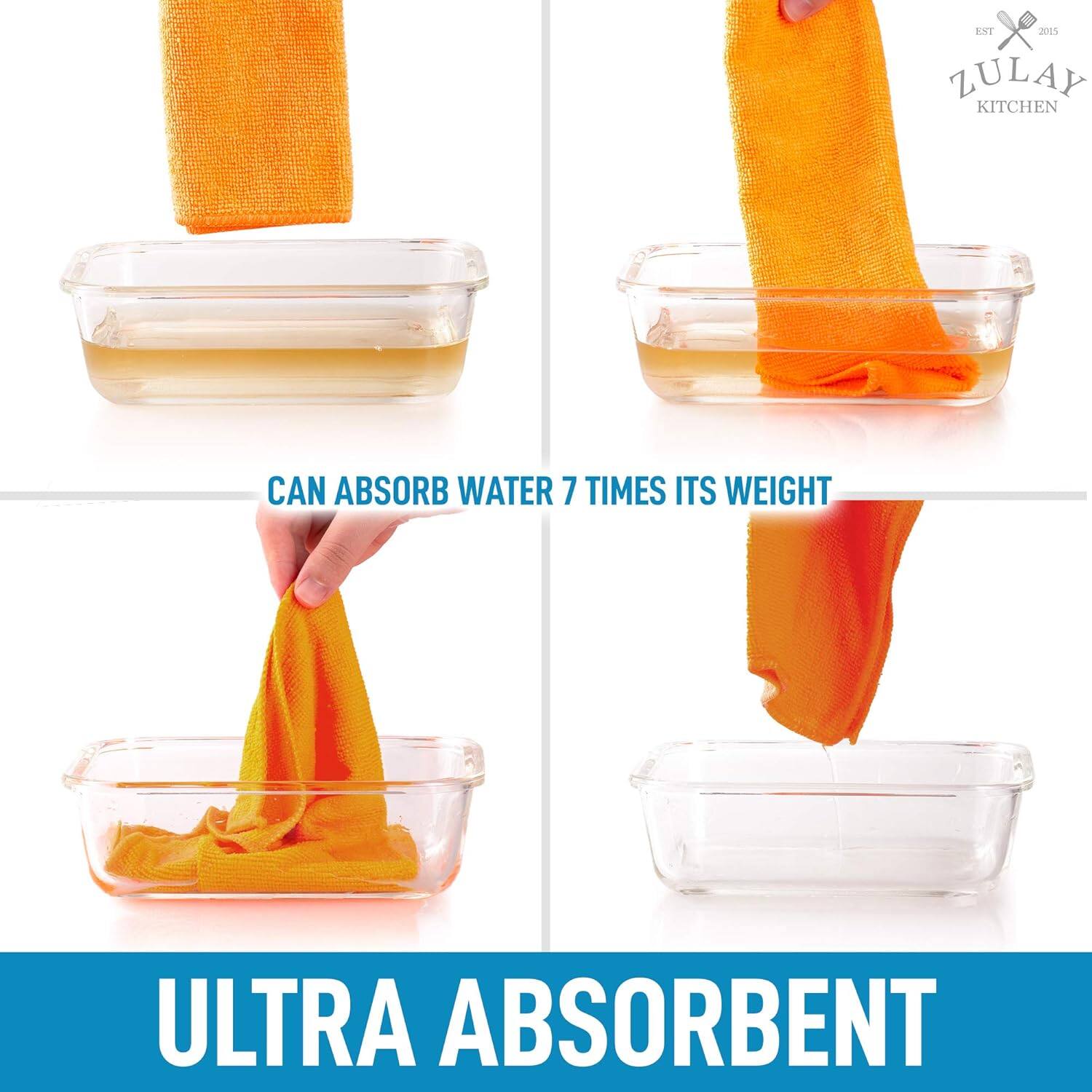 ZULAY KITCHEN

CAN ABSORB WATER 7 TIMES ITS WEIGHT

ULTRA ABSORBENT