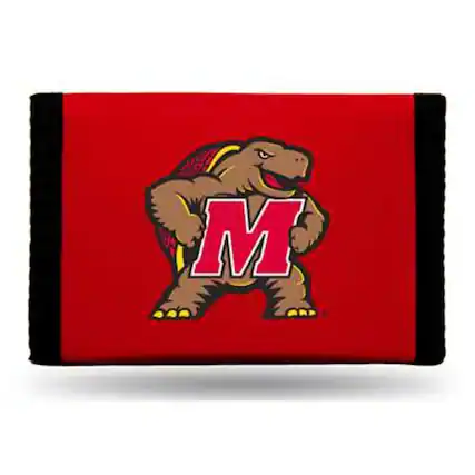 Front. Rico Industries - University of Maryland Terps Nylon Trifold Wallet - Multi.