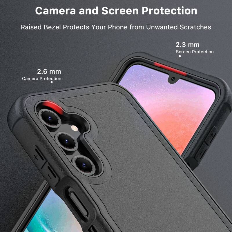 Camera and Screen Protection
Raised Bezel Protects Your Phone from Unwanted Scratches
2.3 mm Screen Protection
2.6 mm Camera Protection