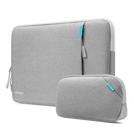 tomtoc - Defender-A13 360° Protective Recycled Laptop Sleeve Set for 16 inch MacBook Pro M5/M4/M3/M2/M1 Pro/Max 2026-2019 - Gray