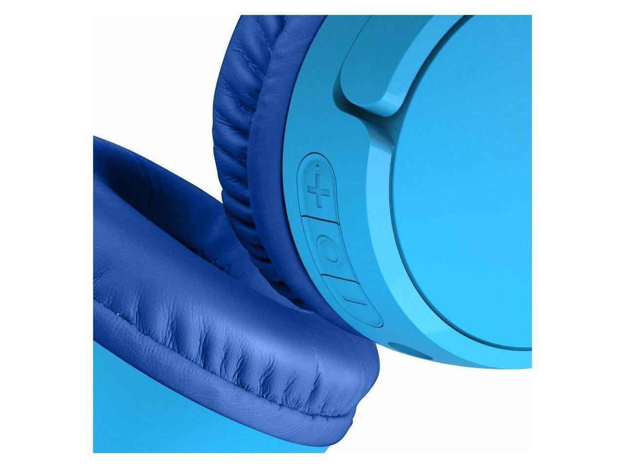Alt View 4. Belkin - Belkin Kids Bluetooth On-Ear Headphones w/ Mic, 85dB Limit, USB-C, Blue, Wired/Wireless - Blue.
