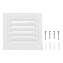 Unique Bargains - 4"x4" Attic Soffit Vent, 1pc Aluminum Alloy HVAC Air Vent Cover with Screen Mesh and Screw for Wall Ceiling Attic - White