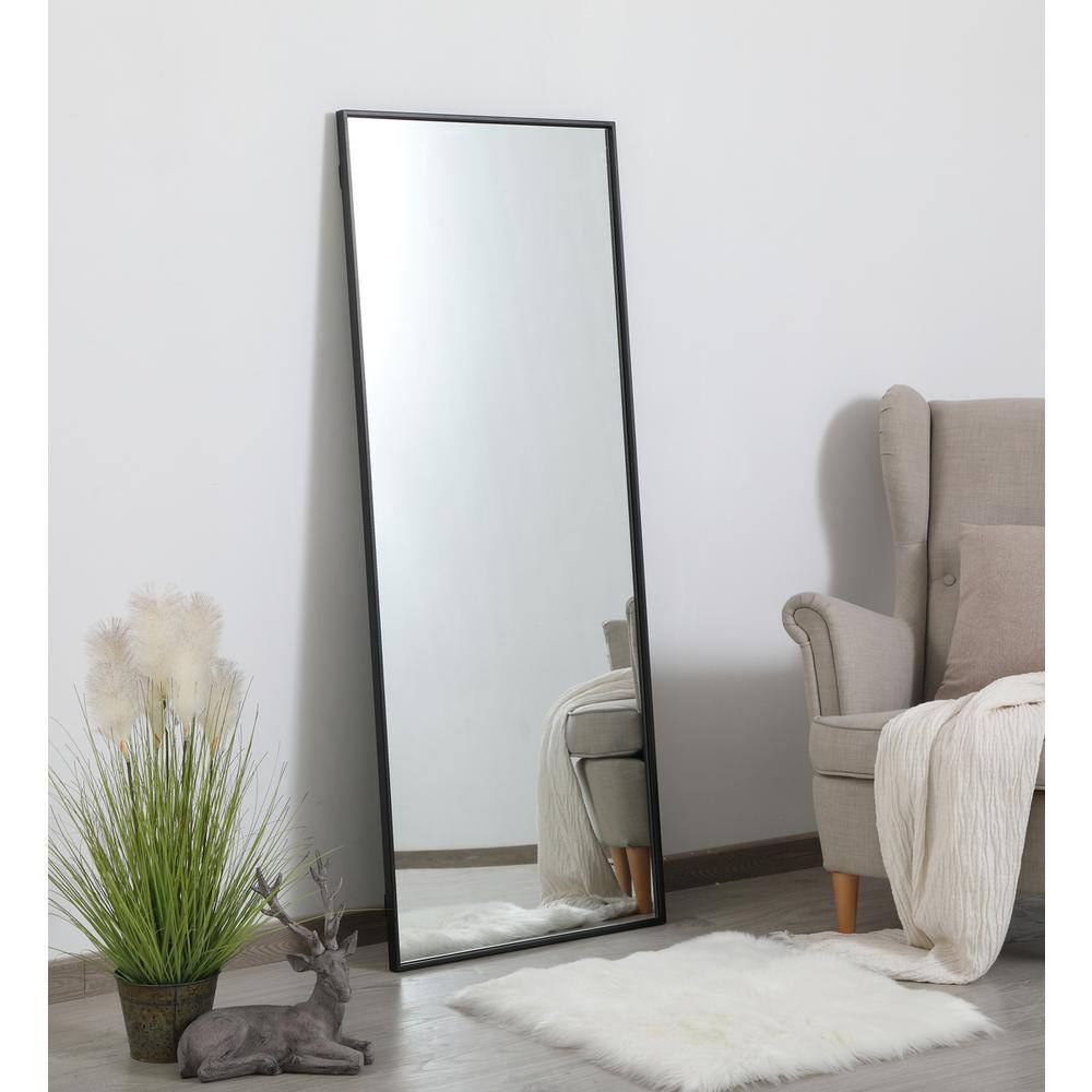 Alt View 7. Elegant Decor - Metal frame rectangle mirror 24 inch in Black - Black.