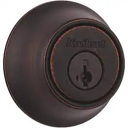 Kwikset - SmartKey Security Venetian Bronze Metal Single Cylinder Deadbolt