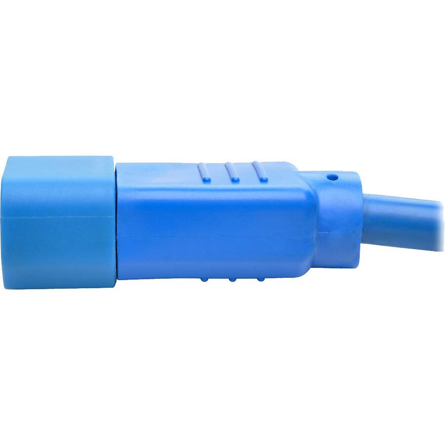 Alt View 3. Tripp Lite - Eaton Tripp Lite Series Power Cord C14 to C15 - Heavy-Duty, 15A, 250V, 14 AWG, 3 ft. (0.91 m), Blue - For PDU, UPS - 250 - Blue.