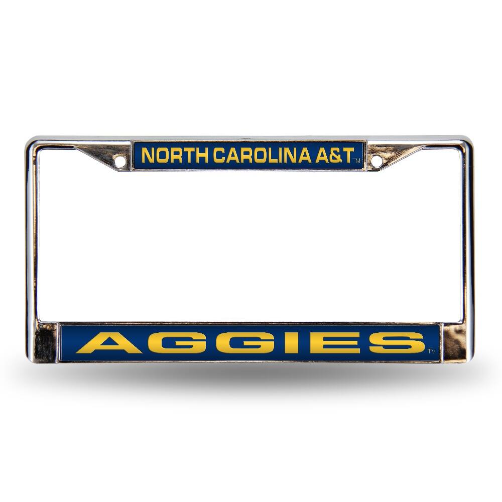 North Carolina A&T Aggies Chrome Metal Laser Cut License Plate Frame