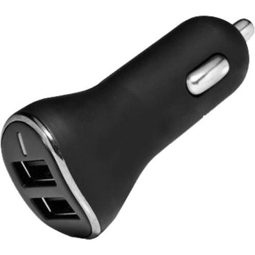 Front Standard. PureGear - Dual USB Port Car Charger - Black.