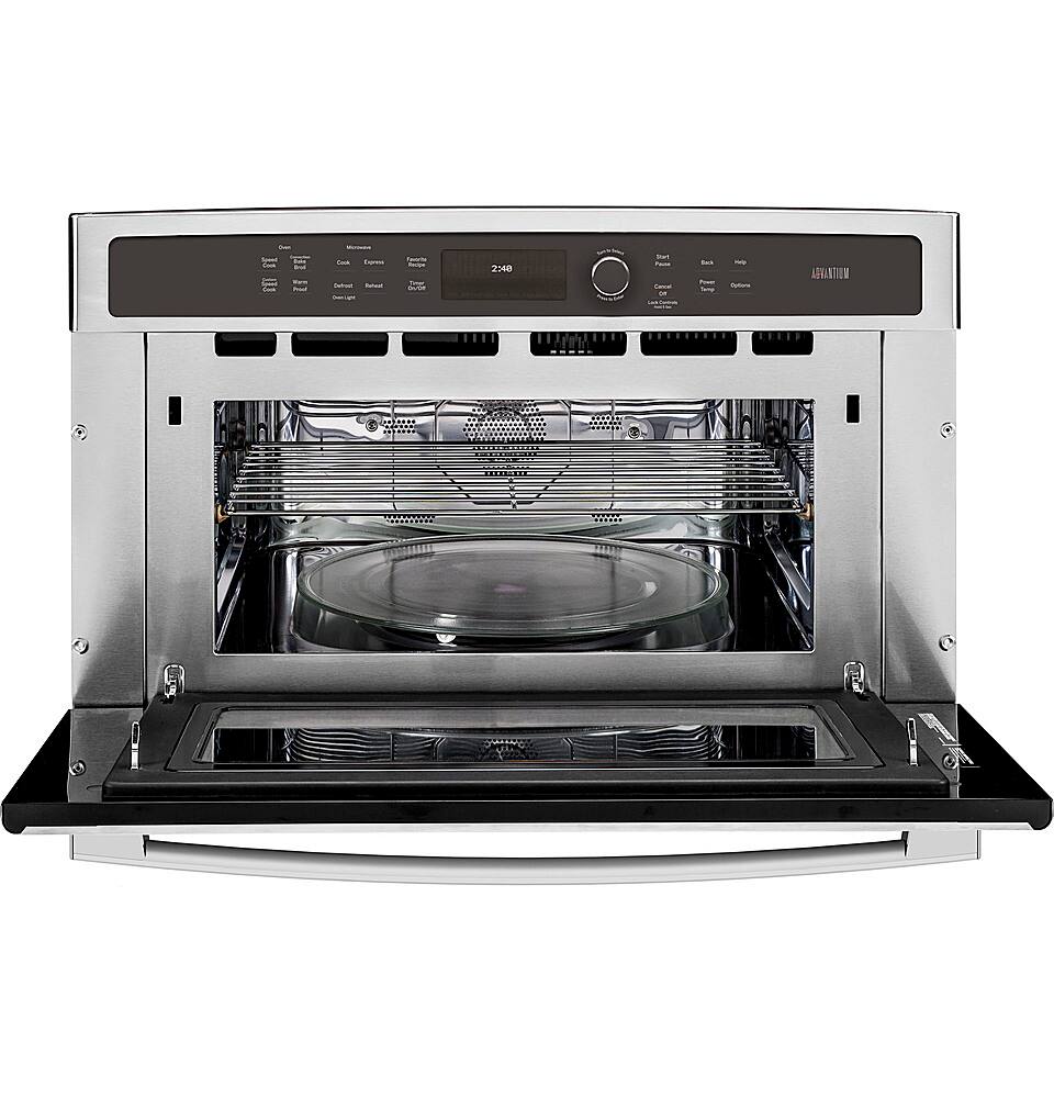 Alt View 17. GE Profile - Advantium 30" Built-In Single Electric Wall Oven with Microwave - Stainless steel.