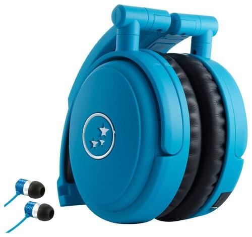Front Standard. Able Planet - Musicians' Choice Around-the-Ear Headphones and SI170 Series Earbud Headphones - Blue.