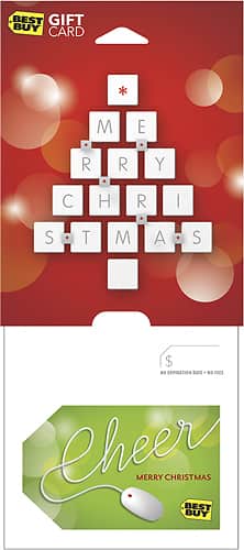 Front. Best Buy® - $50 Cheer - Merry Christmas Gift Card.