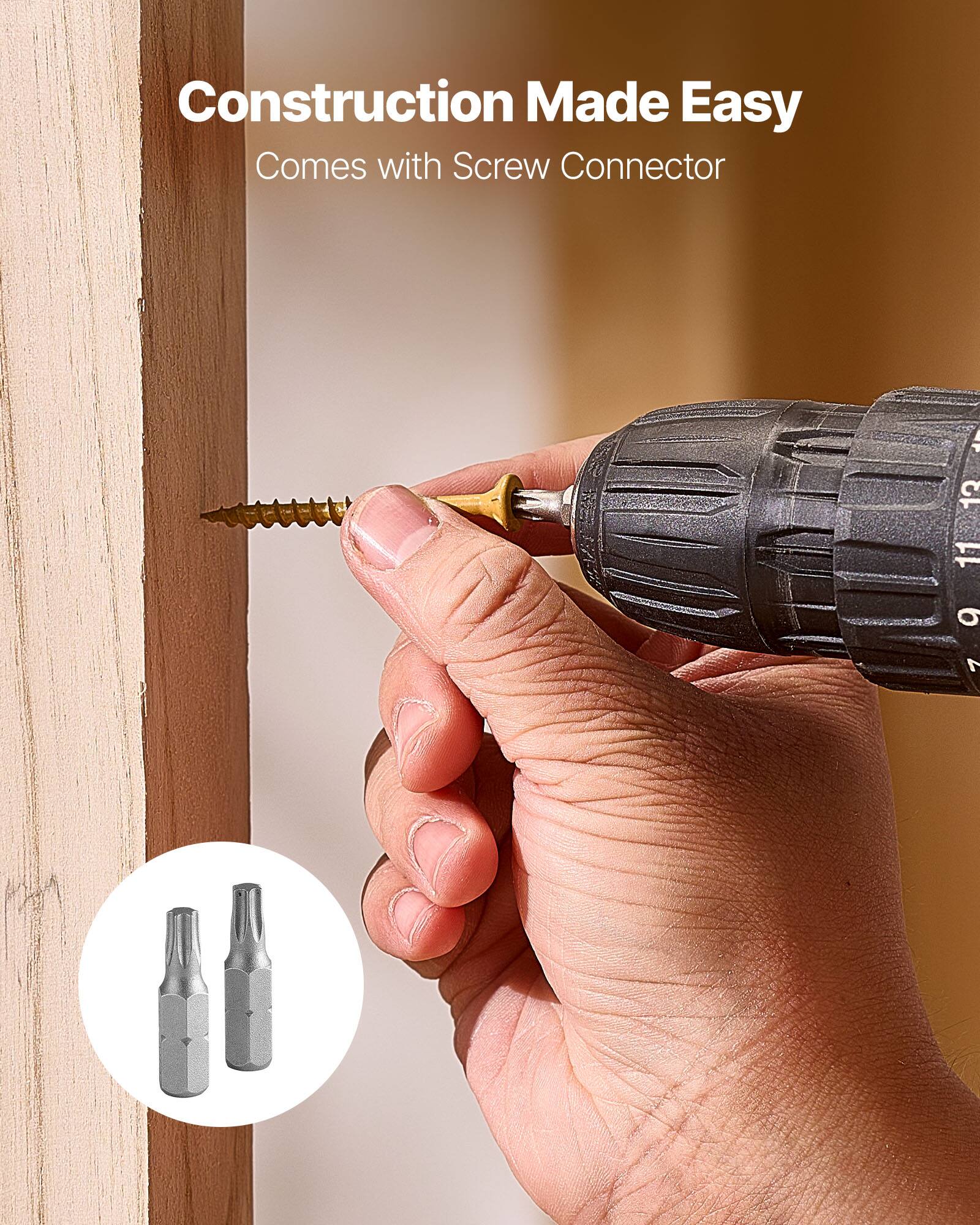 Construction Made Easy  
Comes with Screw Connector