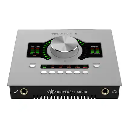 apollo twin x
S01S CH2 MOSNETOR
MIC LINE HI-Z
PREAMP
MONITOR INPUT
TALK
VBA+
ALT PAD
FCN
MONO LINK
MUTE
UNIVERSAL AUDIO