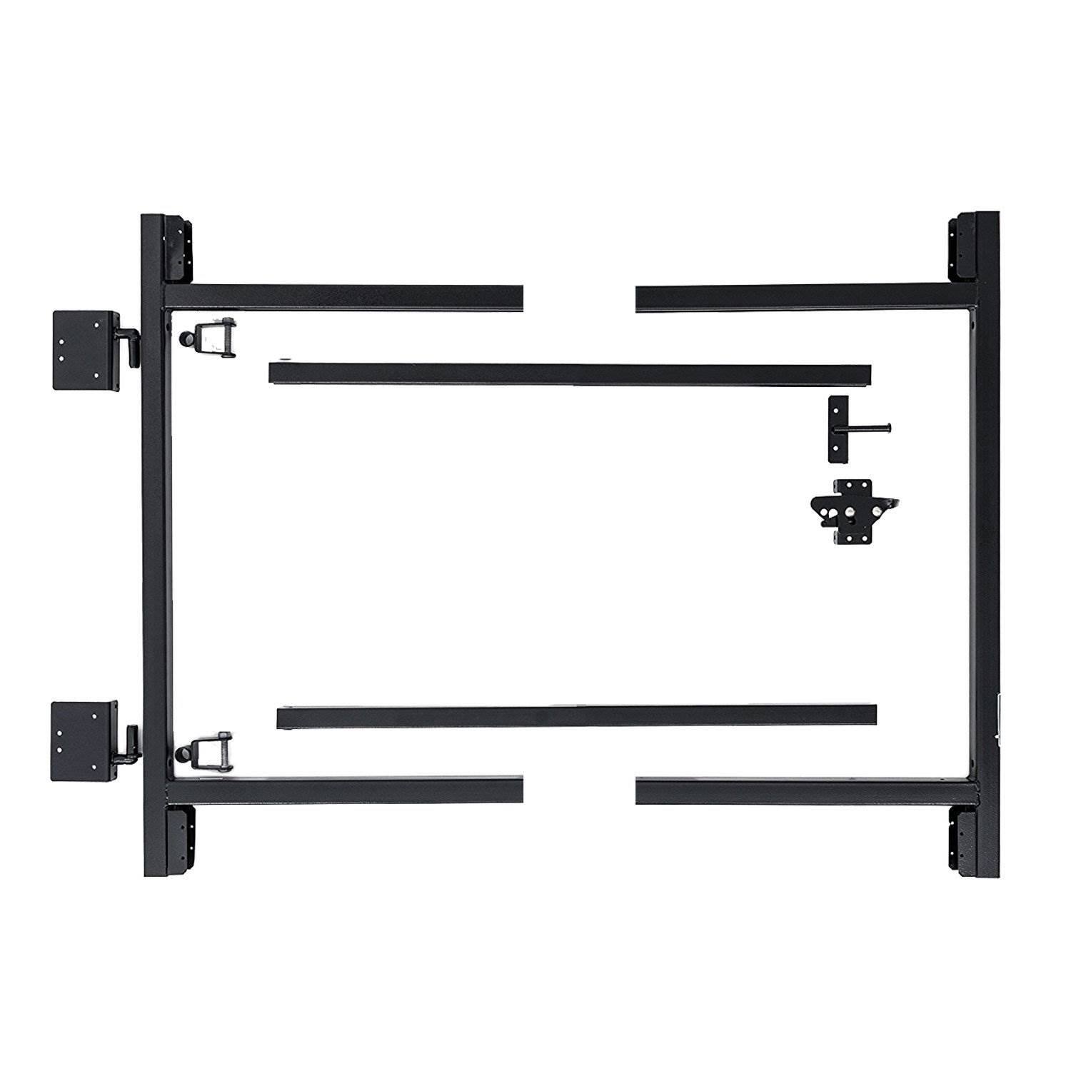 Front. Adjust-A-Gate - Adjust-A-Gate Steel Frame Gate Building Kit, 36"-60" Wide Opening Up To 4' High - Black.