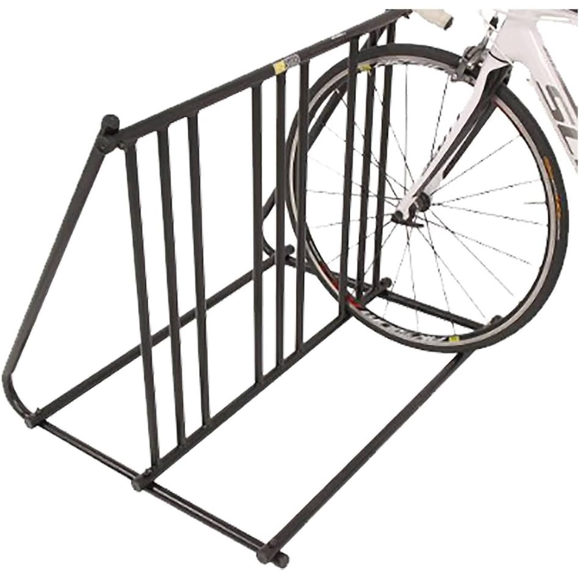 Alt View 5. Saris - Mighty Mite 6-Bike Parking Rack, Indoor and Outdoor Grid Bike Rack - Black.