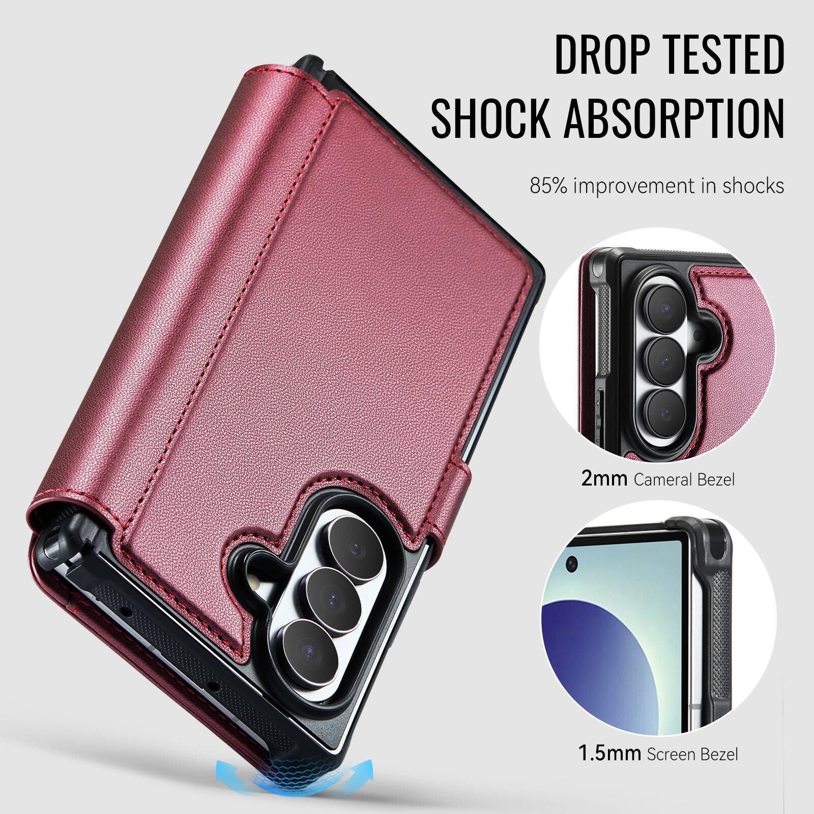 DROP TESTED SHOCK ABSORPTION  
85% improvement in shocks  
2mm Camera Bezel  
1.5mm Screen Bezel