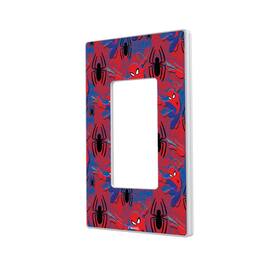 Keyscaper - Marvel Pattern Hidden-Screw Light Switch Plate - Single Rocker - Spider-Man