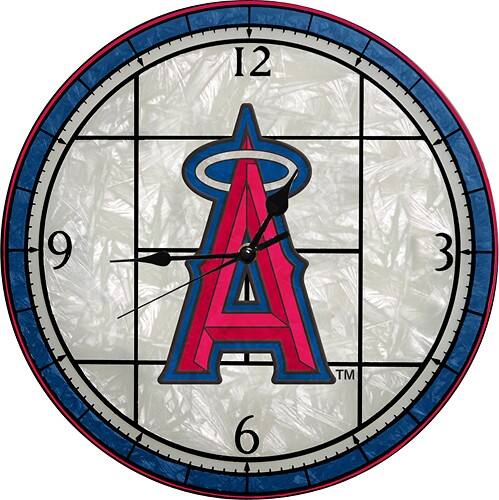 Front Standard. Memory Company - Los Angeles Angels Glass Clock.