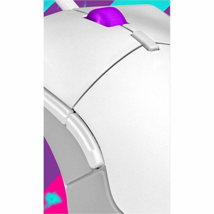Alt View 5. Cooler Master - Cooler Master MM310 Gaming Mouse White - 12000 dpi - USB Type A - 6 Button(s) - RGB Scroll Wheel - Ambidextrous Design - White.
