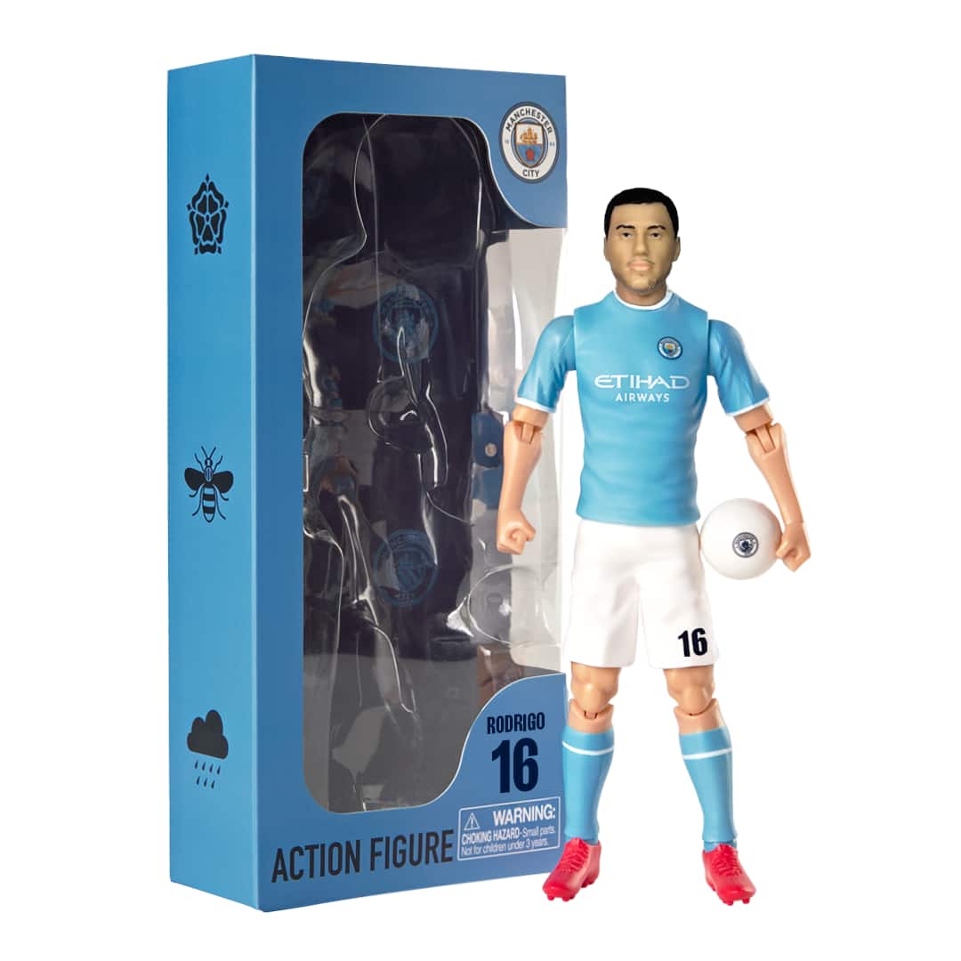 Banbo Toys - SOCKERS Manchester City F.C. Rodrigo "Rodri" Hernandez Cascante 8" Collectible Soccer Action Figure