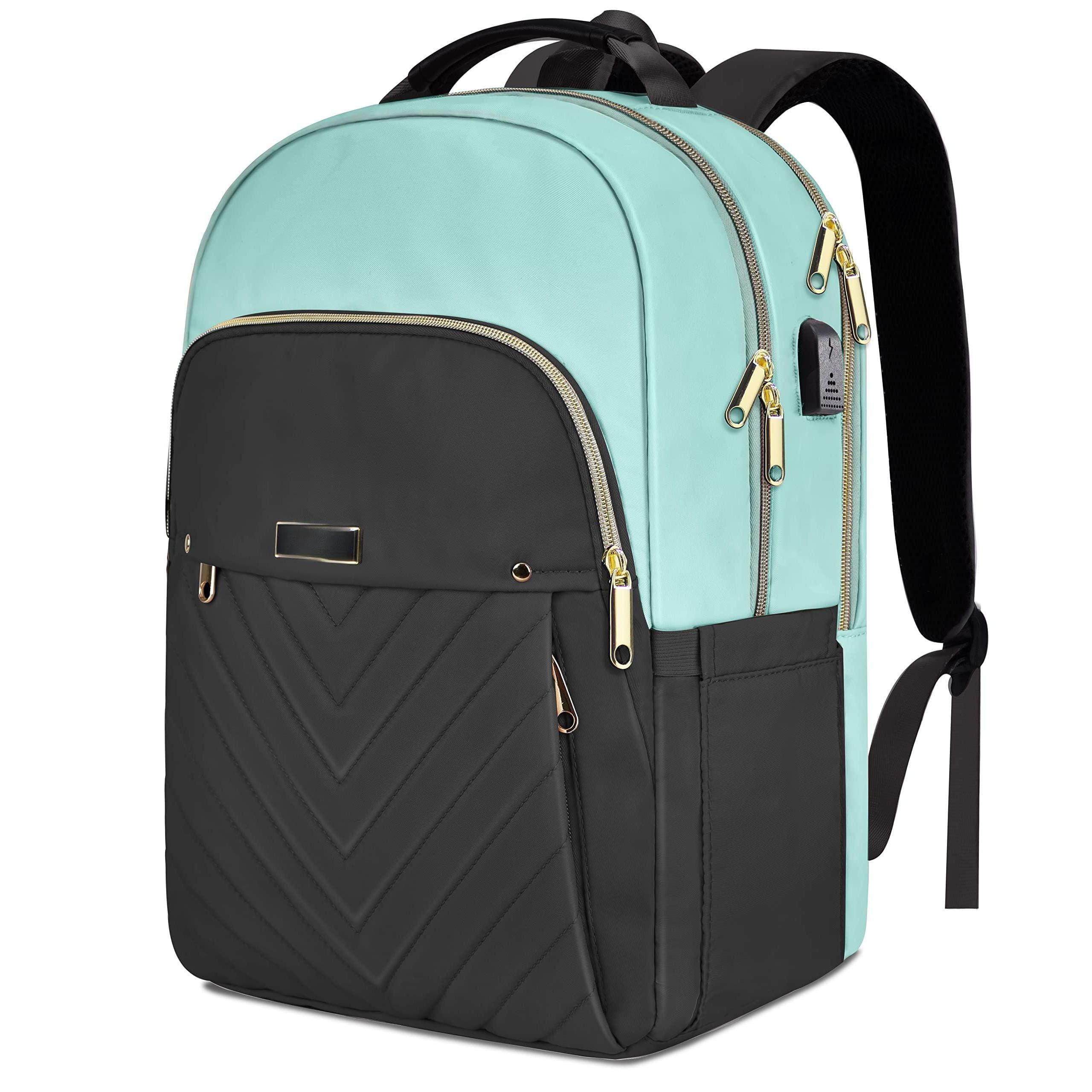 Stamp n Camp - School Backpack For Teens Black Backpacks Girl College Students Middle High Teachers Bookbag Cute Book Bag Mochilas - A8-cyan-15.6 Inch