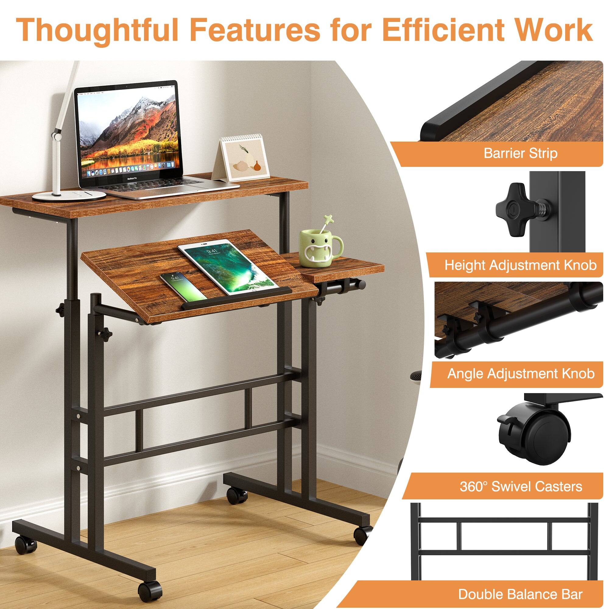Thoughtful Features for Efficient Work

- Barrier Strip
- Height Adjustment Knob
- Angle Adjustment Knob
- 360° Swivel Casters
- Double Balance Bar