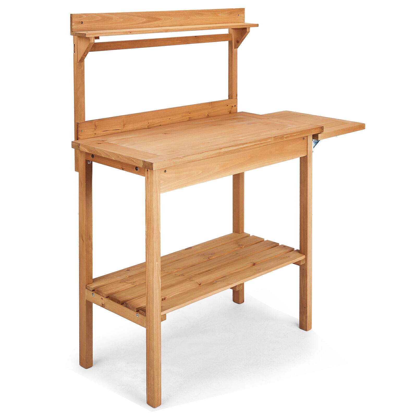 Angle. Winado - Outdoor Garden Potting Bench Table Garden Workstation Garden Work Bench - WOOD.