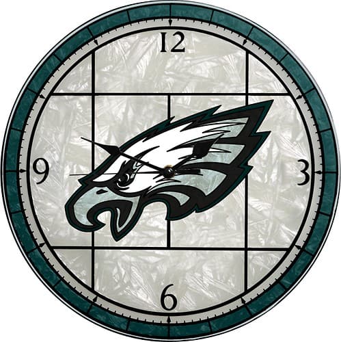 Best Buy: Memory Company Philadelphia Eagles Glass Clock NFL-PEG-274