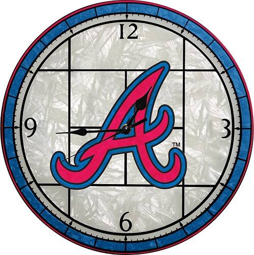 Front Standard. Memory Company - Atlanta Braves Glass Clock.