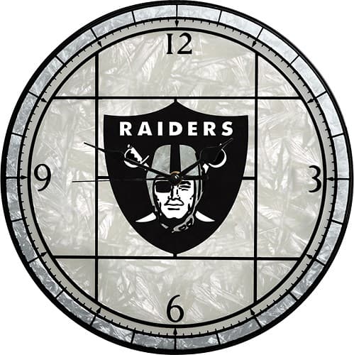 Front Standard. Memory Company - Oakland Raiders Glass Clock.