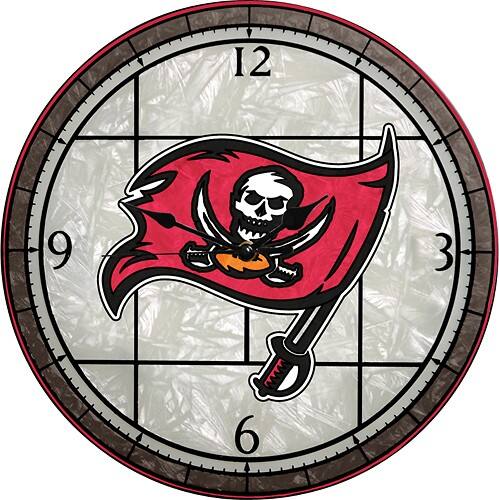 Front Standard. Memory Company - Tampa Bay Buccaneers Glass Clock.