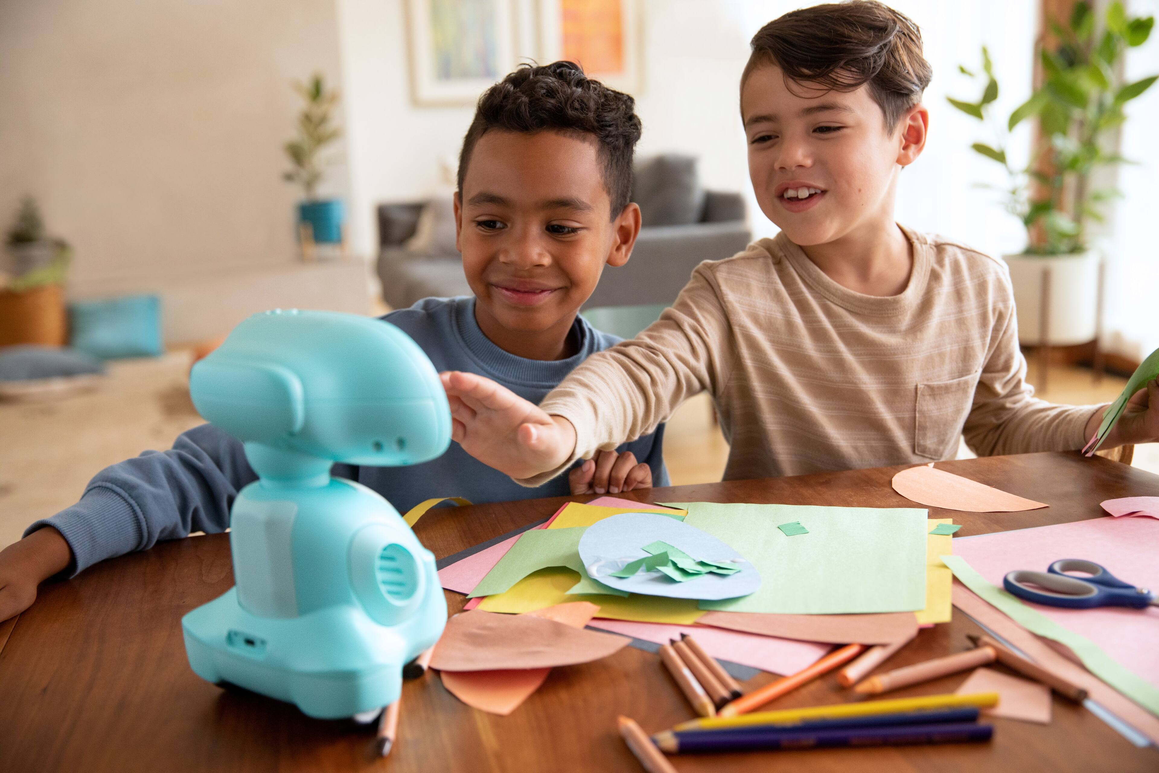 Alt View 7. Miko - Miko 3 AI Robot for Kids | STEAM Activities, Apps, Games & Stories | Smart Gift for Ages 5–10 | Blue - Pixie Blue.