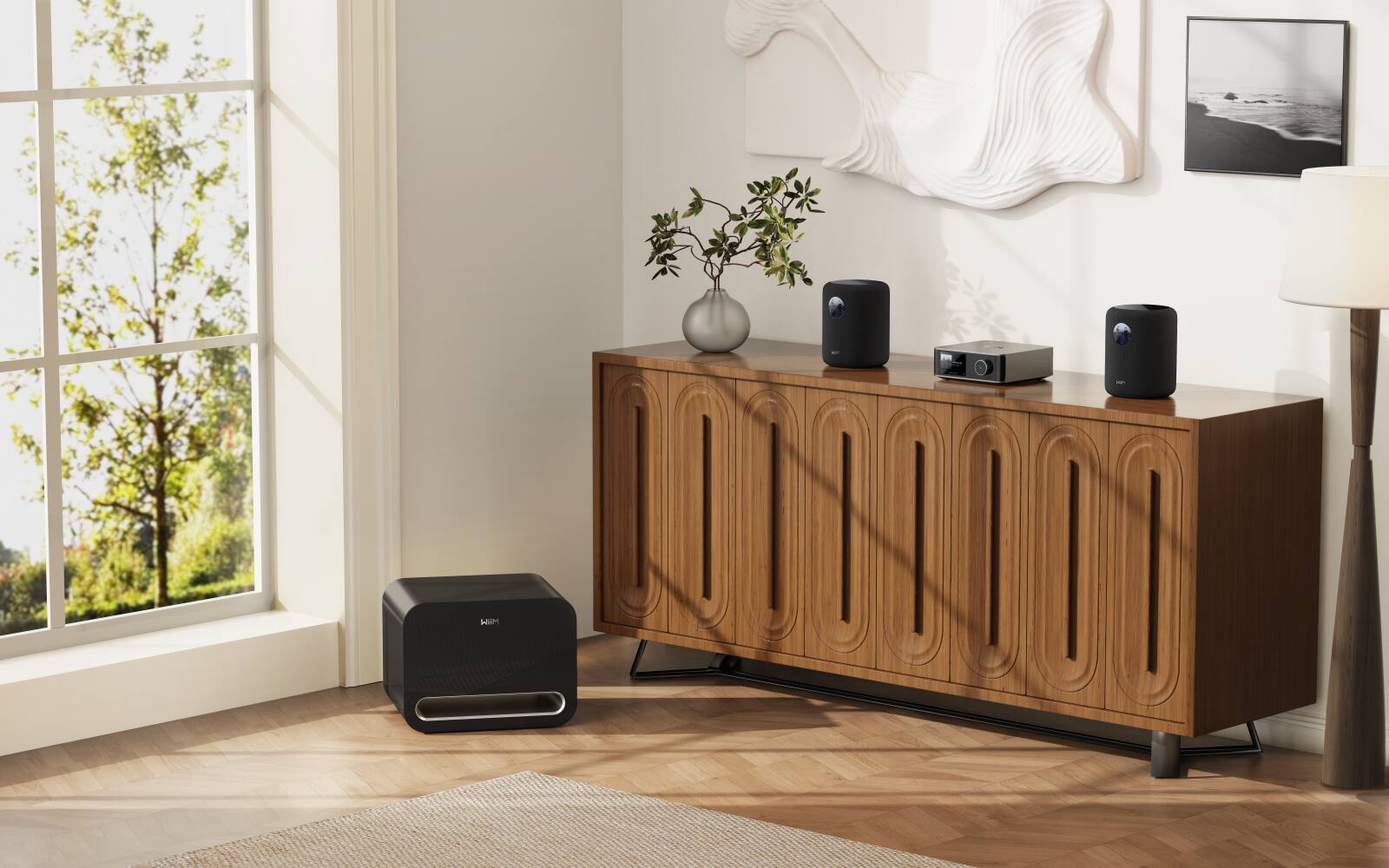 Alt View 14. WiiM - Sound Smart Speaker w/ 1.8″ Touch Display, Hi‑Res 24‑bit/192 kHz, AI RoomFit - Black.