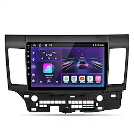 Junsun - 10" 8 Core Android 15 6+128GB carplay Car Stereo Radio For Mitsubishi Lancer 2008-2012 GPS Navi WIFI RDS DSP SWC FM BT - Black