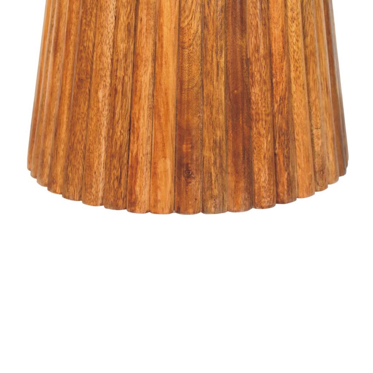 Alt View 4. Artisan Furniture - Artisan Furniture Solid Wood Amber Oak Round Side Table, Top Space, Brown - Brown.