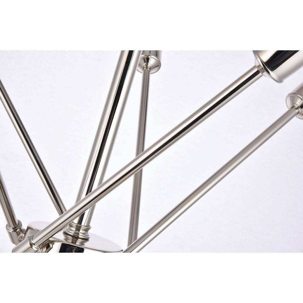 Back. Living District - Axel 10 Lights polished Nickel Pendant - Polished Nickel.
