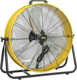 Akoasm - 24" Portable High Velocity Drum Fan 8200 CFM, 1/3 HP Motor, 3-Speed Low Noise Design for Workshop & Garage
