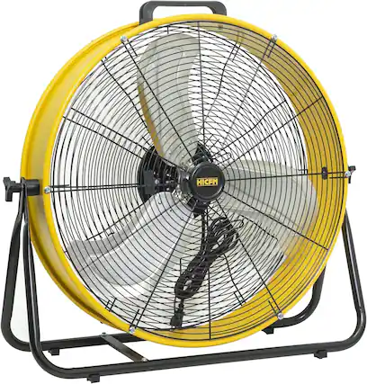 Front. Akoasm - 24" Portable High Velocity Drum Fan 8200 CFM, 1/3 HP Motor, 3-Speed Low Noise Design for Workshop & Garage.