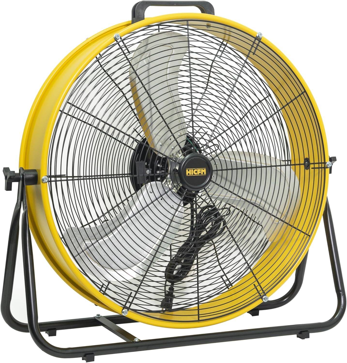 Front. Akoasm - 24" Portable High Velocity Drum Fan 8200 CFM, 1/3 HP Motor, 3-Speed Low Noise Design for Workshop & Garage.