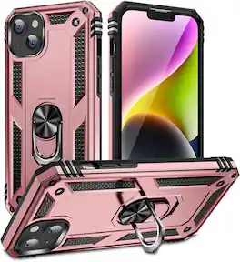 Entronix - iPhone 14 Plus Case - Dual-Layer Protective Gripstand - Pink