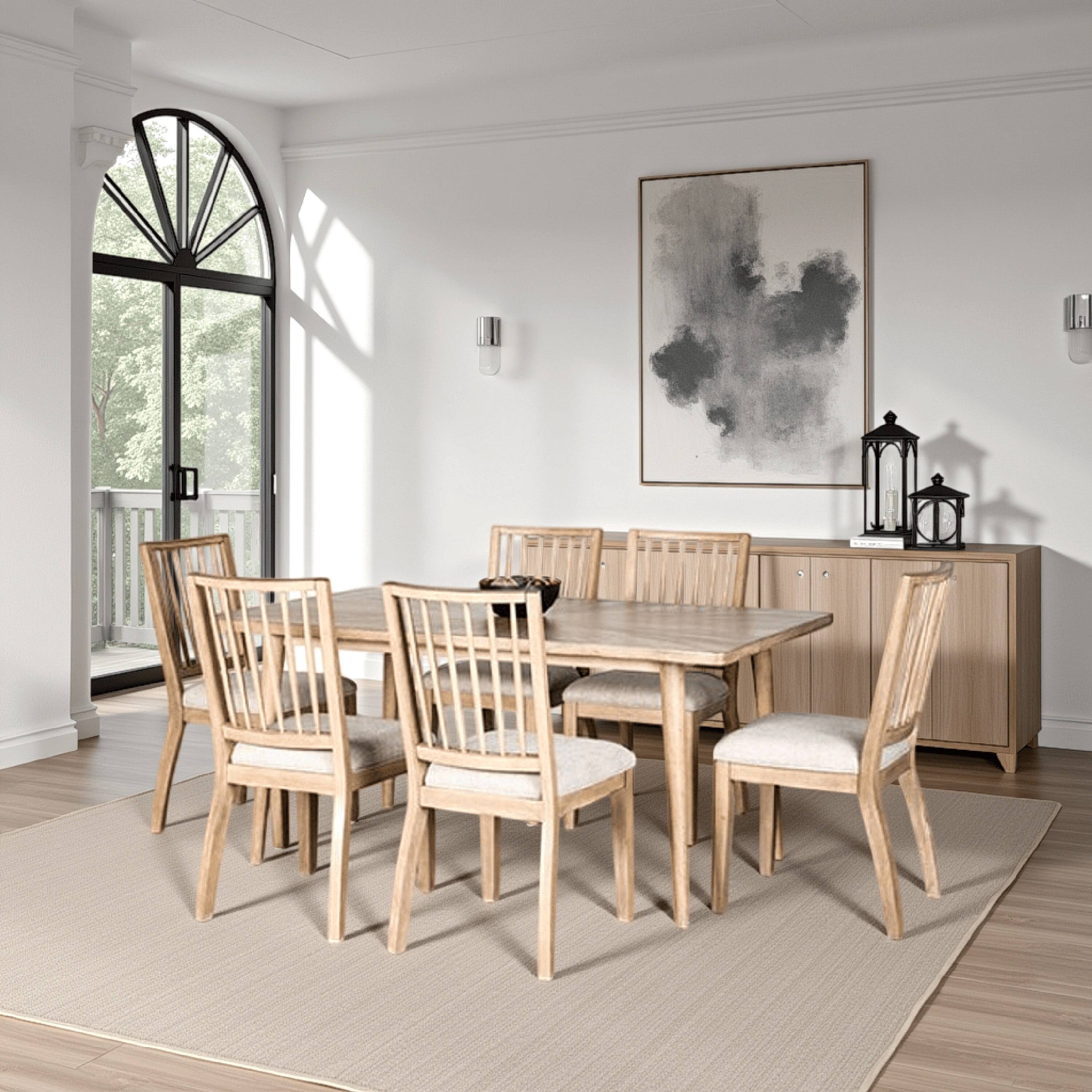 Alt View 5. Manhattan Lane - Lucas Dining Table, Rectangular Natural Brown, Solid Wood, 68 Inch - Natural Brown.