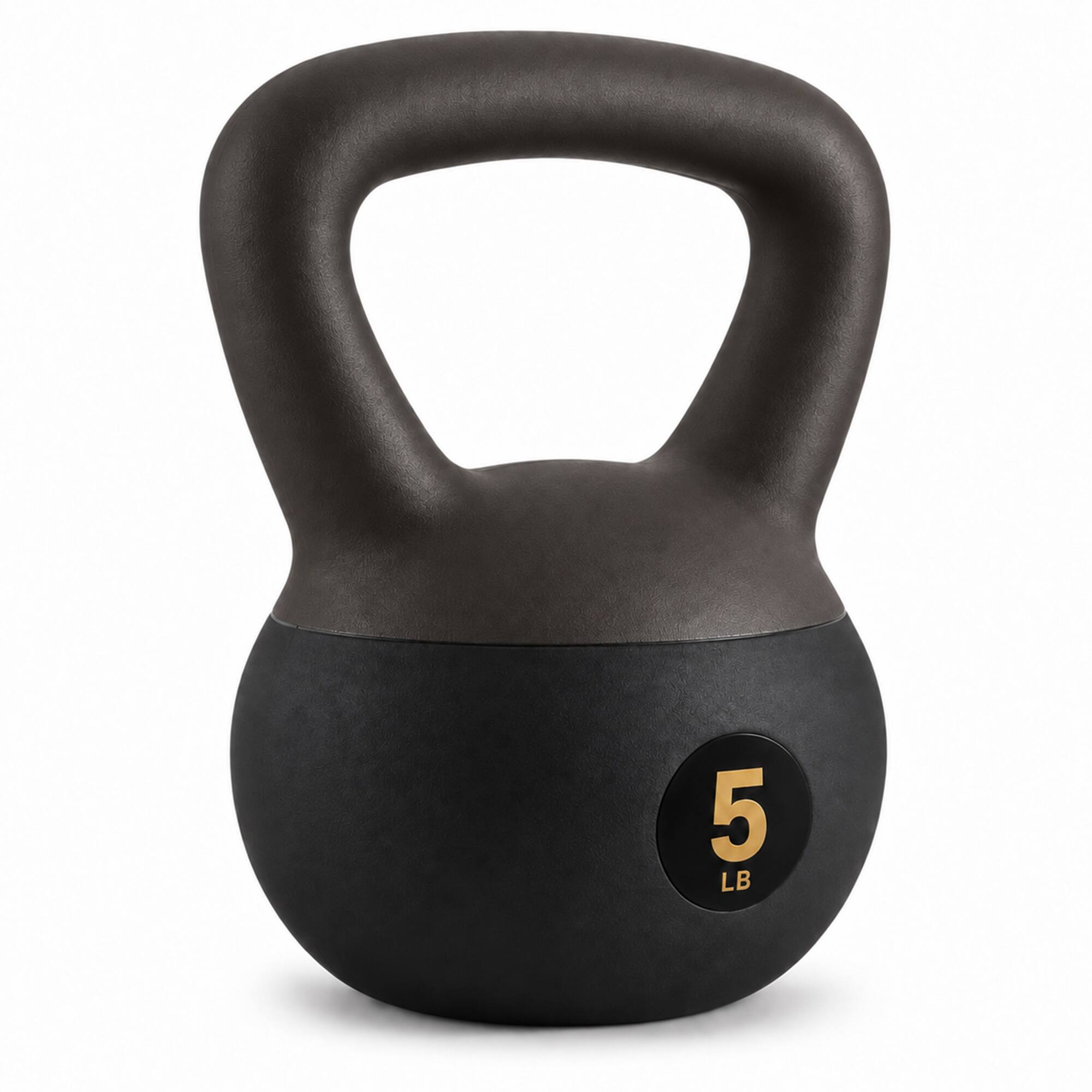 Alt View 8. Fitvids - Fitvids Soft Kettlebell Ergonomic Grip, Iron & Sand Filled, 5 Pounds, Black - Black.