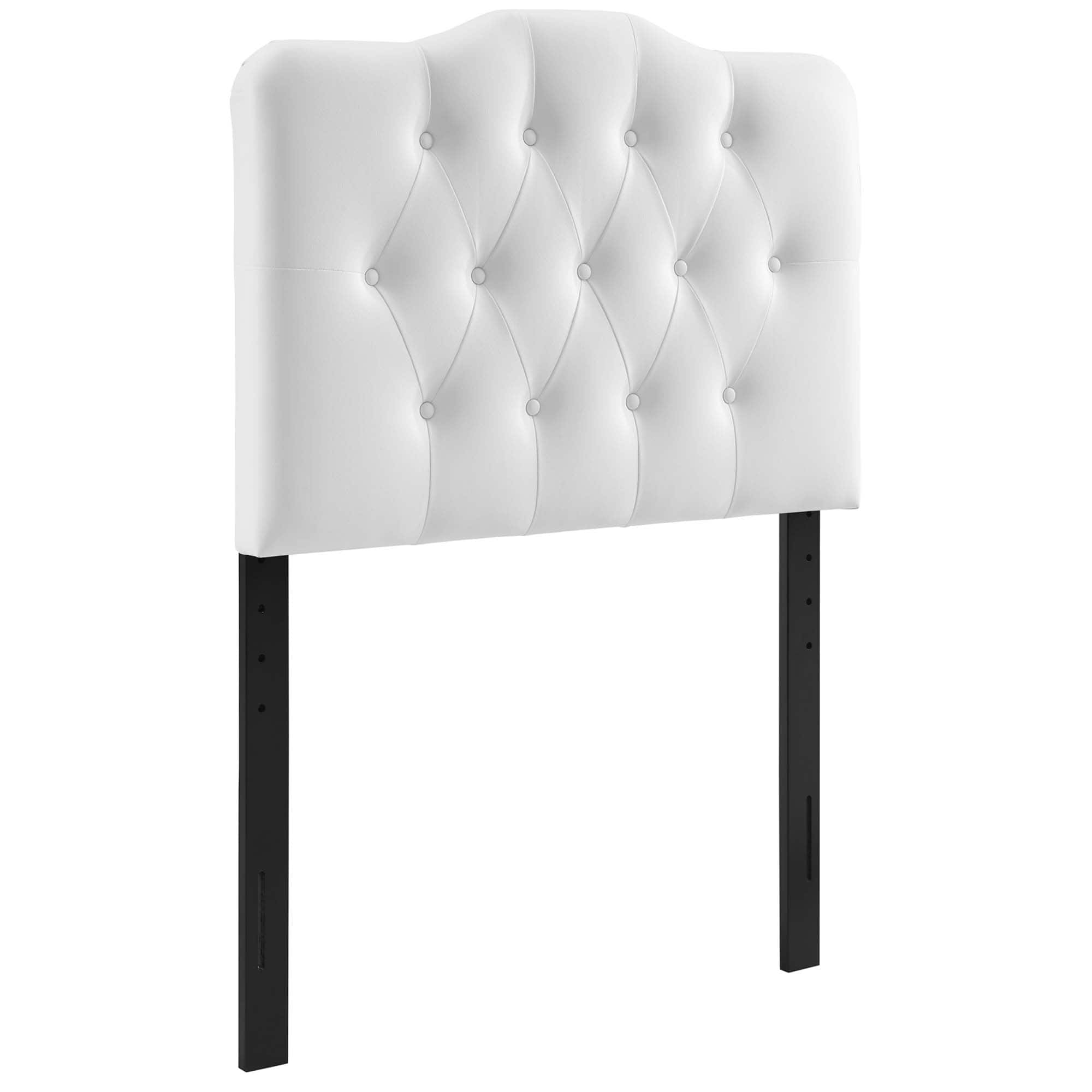 Annabel Upholstered Vinyl Twin Headboard by Modway - White