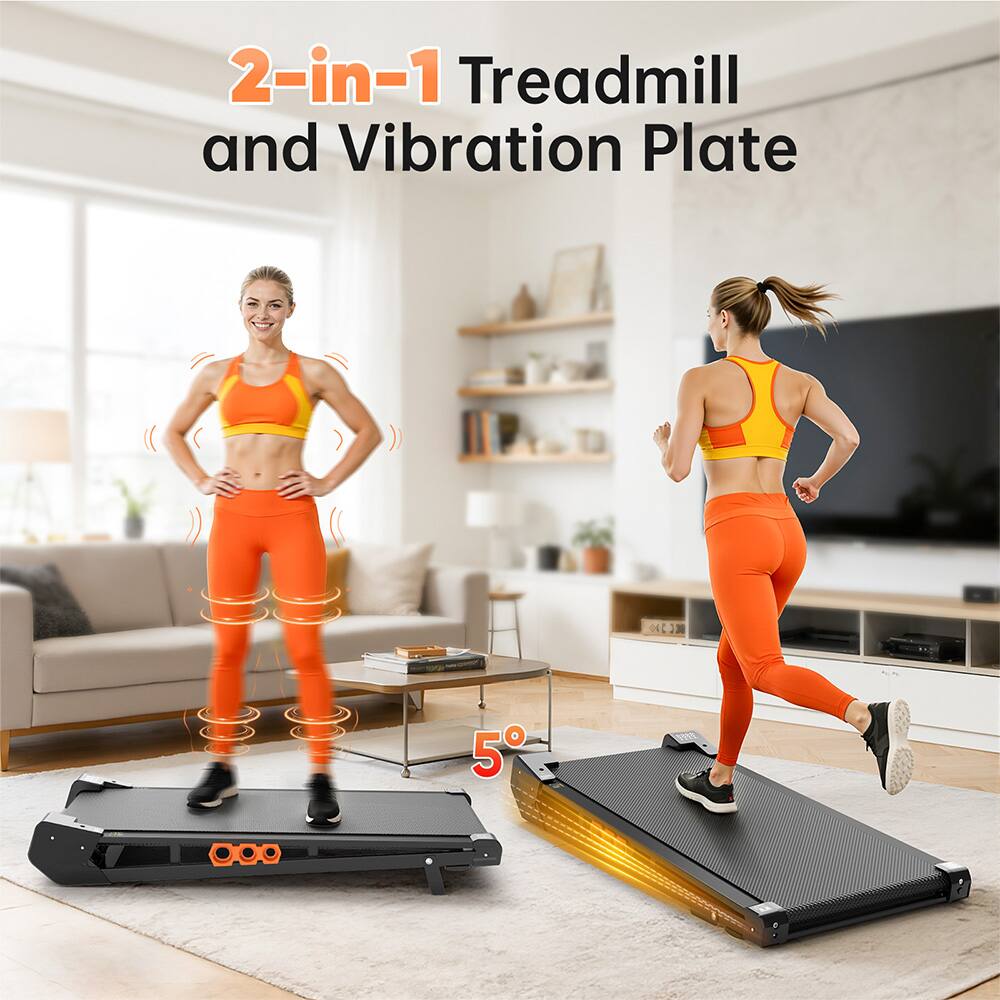 2-in-1 Treadmill and Vibration Plate