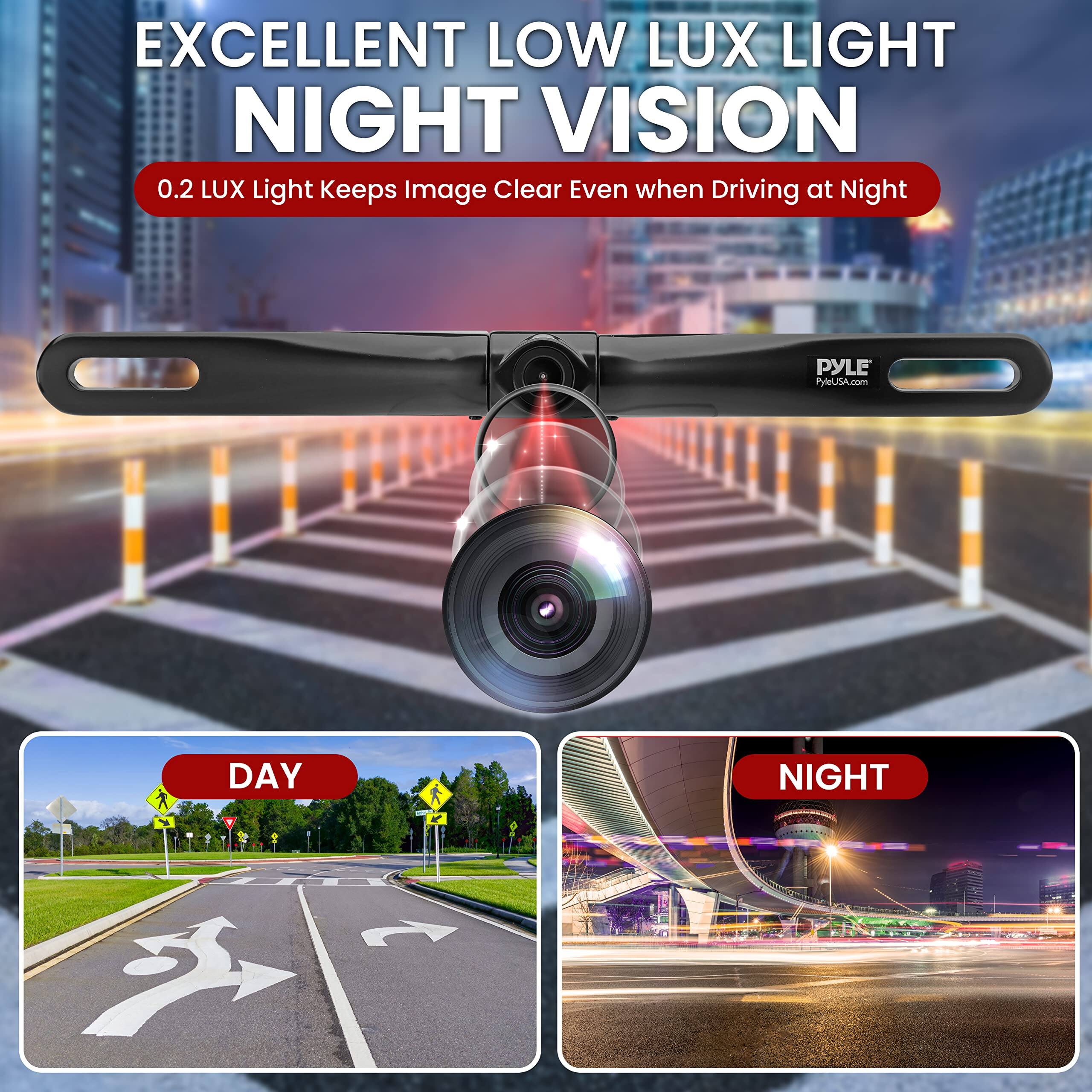 EXCELLENT LOW LUX LIGHT NIGHT VISION  
0.2 LUX Light Keeps Image Clear Even when Driving at Night  

DAY  
NIGHT