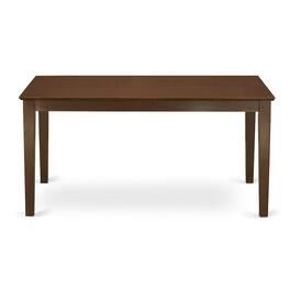 East West Furniture - CANO6C-MAH-C 6-Pc Dining Table with bench set- Table and 4 Dining Chairs and Bench - Mahogany