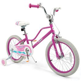 Costway - 18" Kids Bicycle with Dual Brake System Adjustable Handlebar & Seat Low-Step Frame - Pink